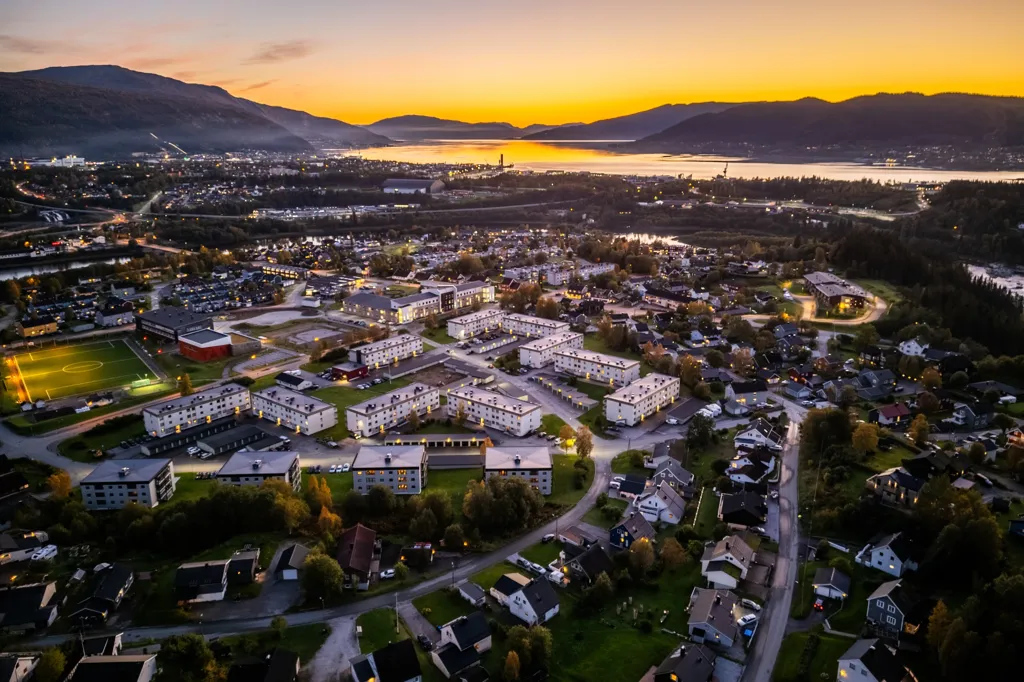 Vista aerea - Luxurious 3-Bedroom Flat with Balcony in Selfors