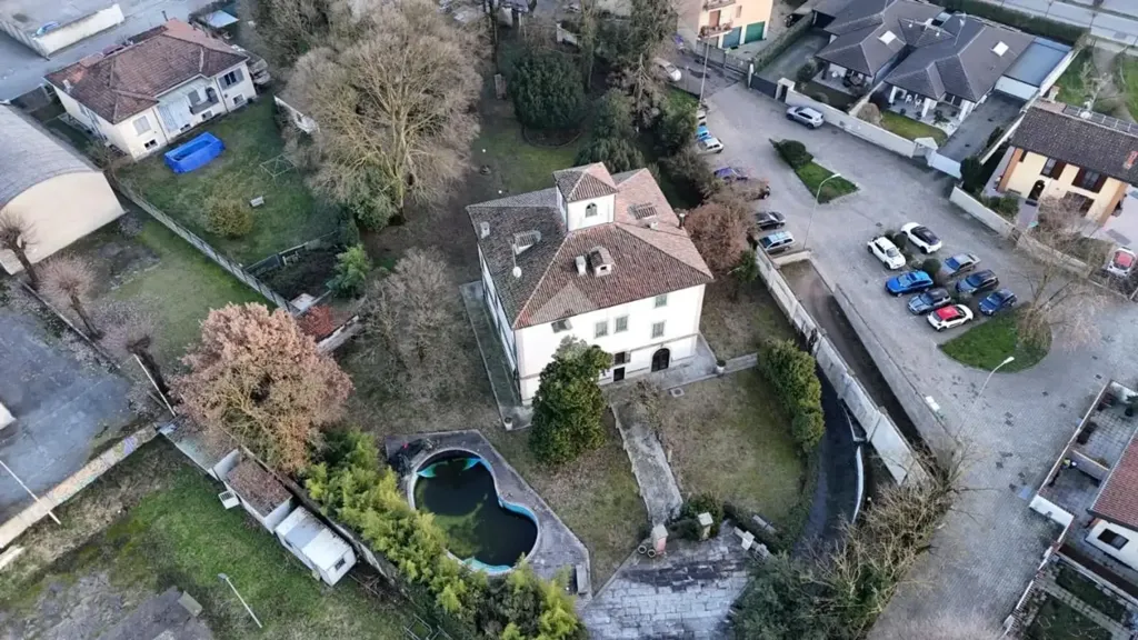 Aerial - Villa with Private Pool in Vigevano