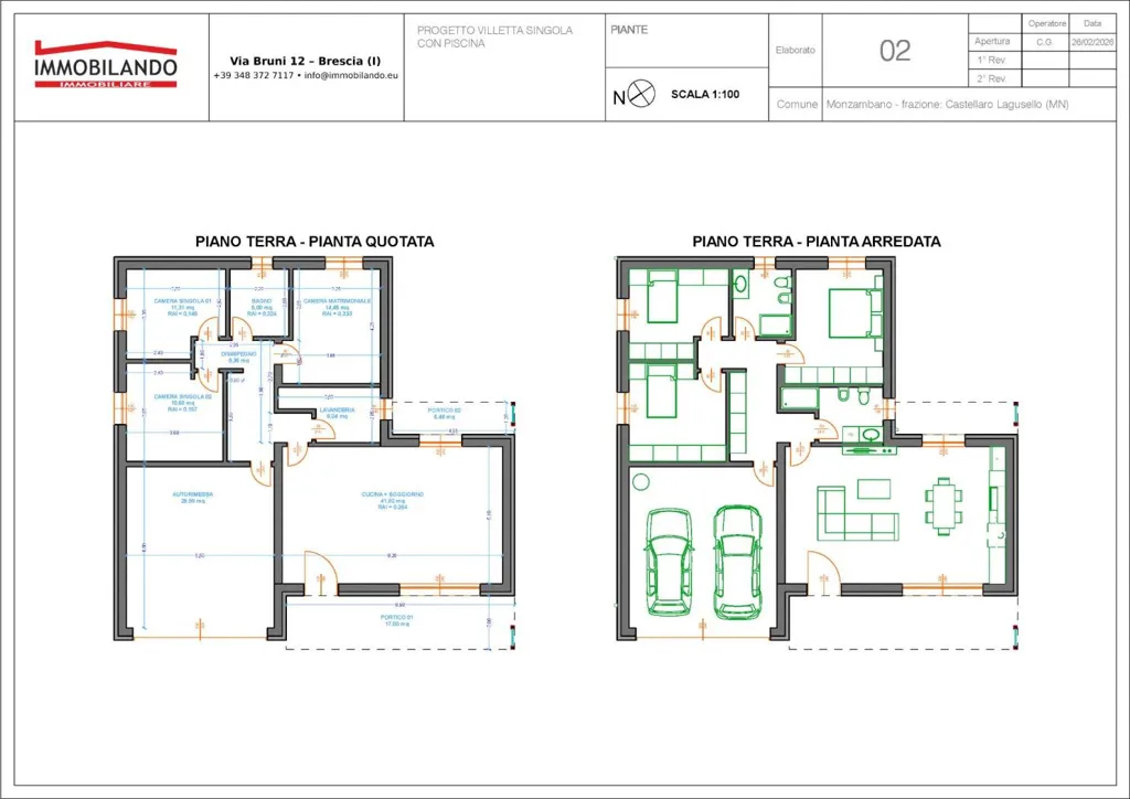 Plan - Contemporary Villa with Pool in Monzambano