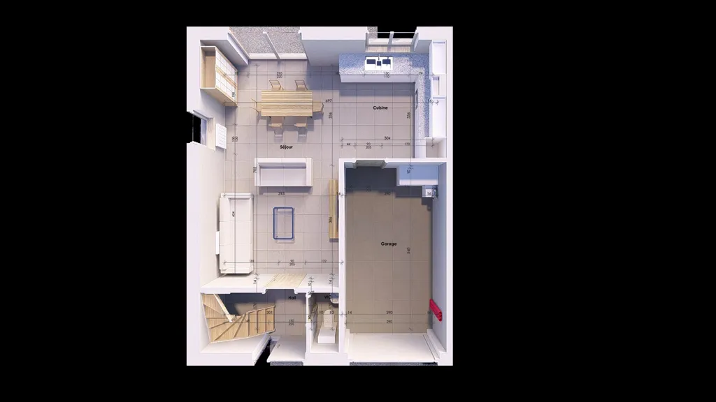 Plan - Maison semi-détachée avec jardin à Resteigne