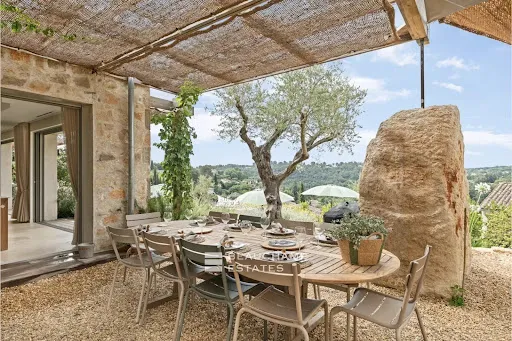 Terrasse - Villa de Luxe avec Piscine à Valbonne