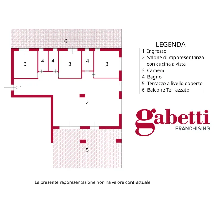 Plan - Modern Apartment with Terraces in Salerno