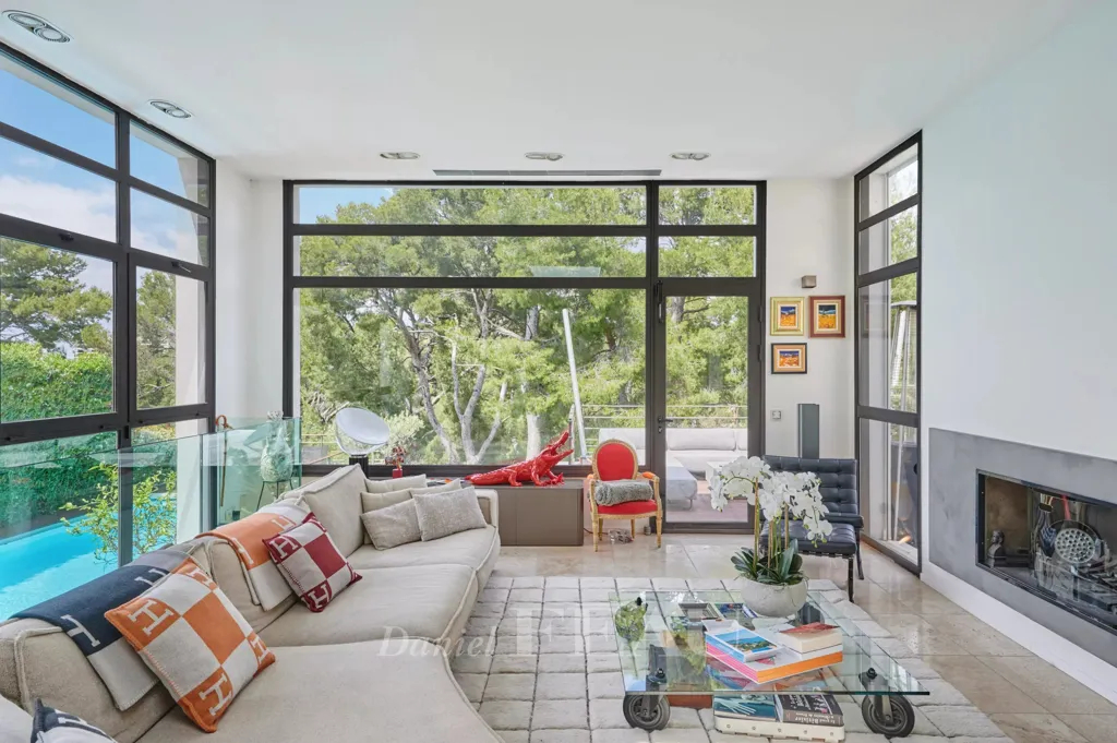 Séjour - Maison Contemporaine avec Piscine à Marseille
