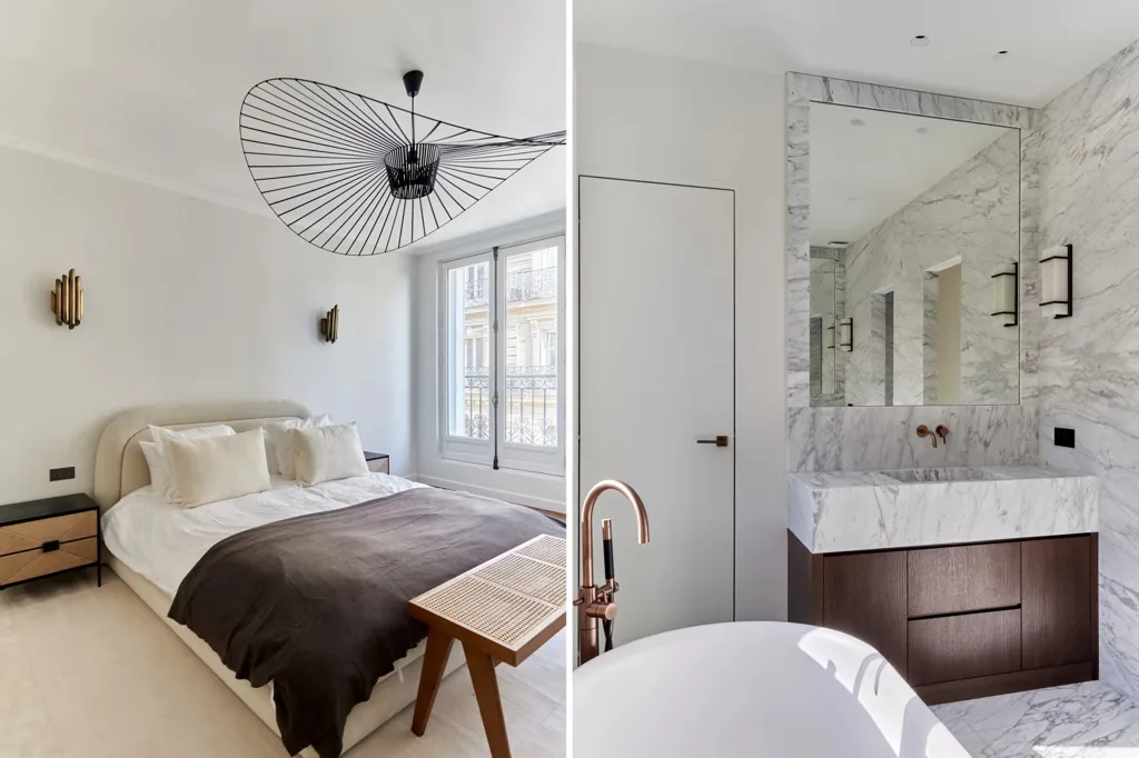Chambres - Appartement Rénové avec Vue sur la Tour Eiffel à Paris 16e