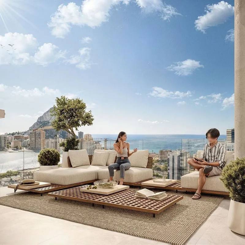 Terrass - Penthouse with Pool in Calpe's Levante Zone