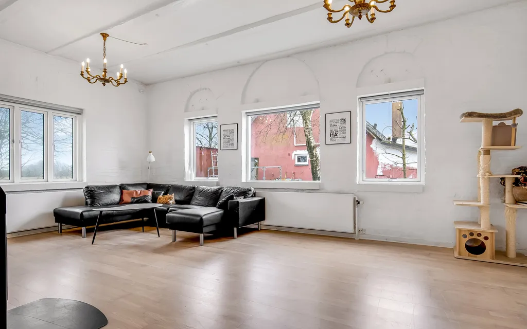 Séjour - Historic Villa with Garden in Ødsted