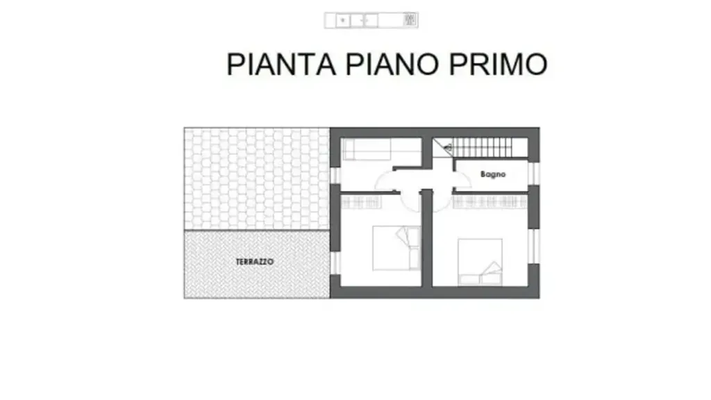Plaan - Terraced House with Terrace in Pizzoli