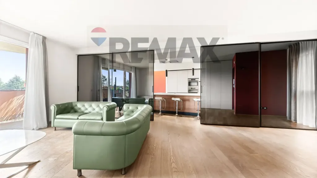 Living Room - Modern Apartment with Terrace in Legnano