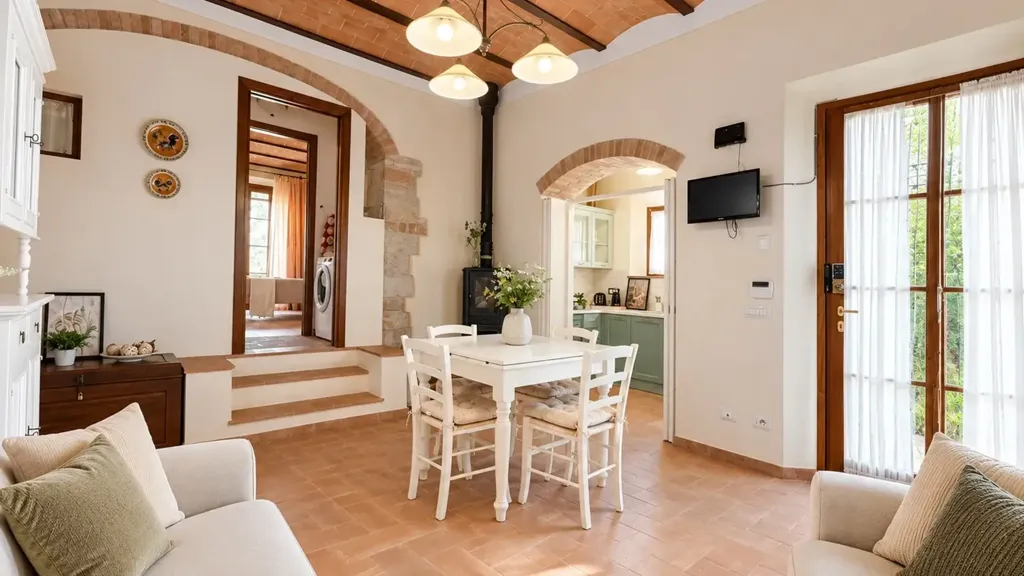 Söögituba - Tuscan-Style Bilocale with Pool in Gambassi Terme