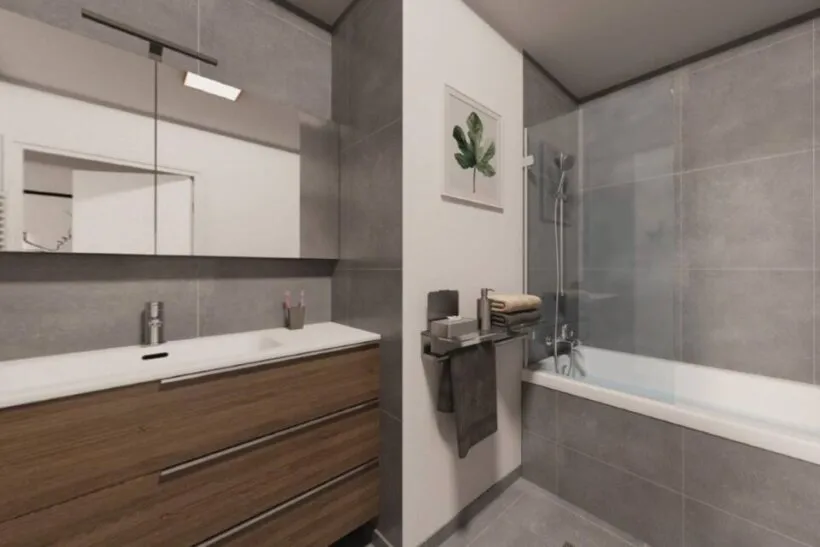 Salles de bain - Appartement Neuf avec Balcon à Décines