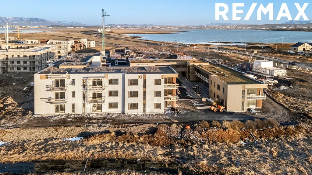 Vue aérienne - 5-Bed Apartment with Balcony in Álftanes