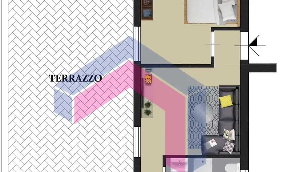Floor Plan - Attico with Sea View in Palermo