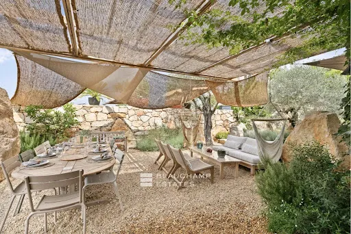 Terrasse - Villa de Luxe avec Piscine à Valbonne