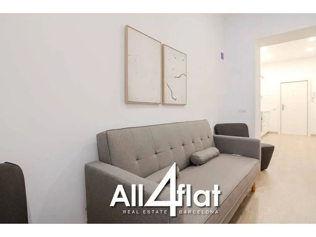 Séjour - Furnished Flat with Patio in La Dreta de l'Eixample