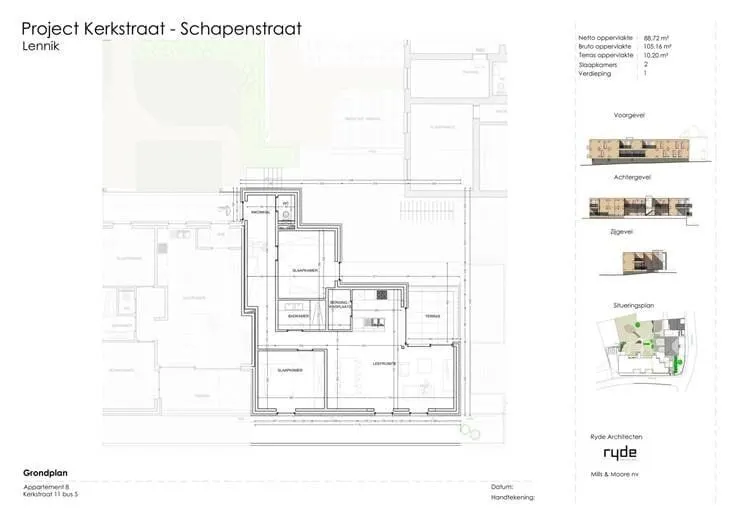 Plan - Maison à Kerkstraat, Lennik
