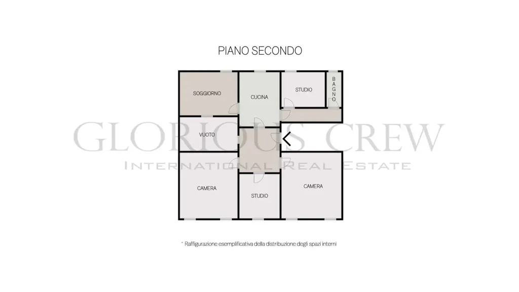 Plan - Historic Apartment with Studio in Brescia