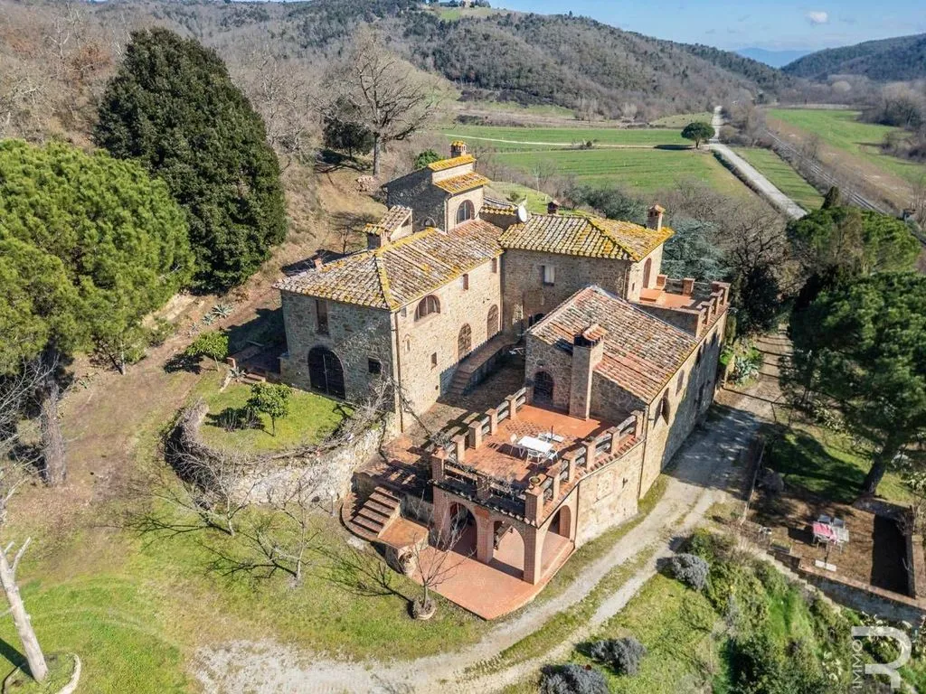 Vue aérienne - Luxury Villa with Pool in Sinalunga, Tuscany