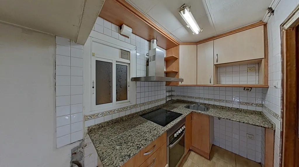Köök - Apartment with Garden Access in Ripollet, Barcelona