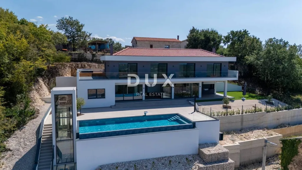 Vue aérienne - Luxury Villa with Infinity Pool in Vižinada