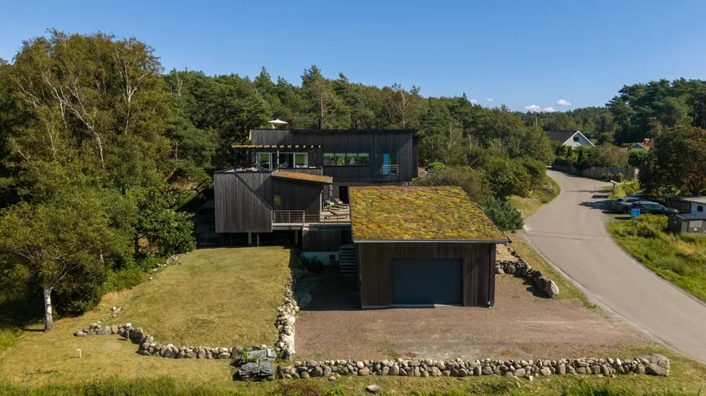 Aerial - Luxury Villa with Pool and Sea View in Vallda