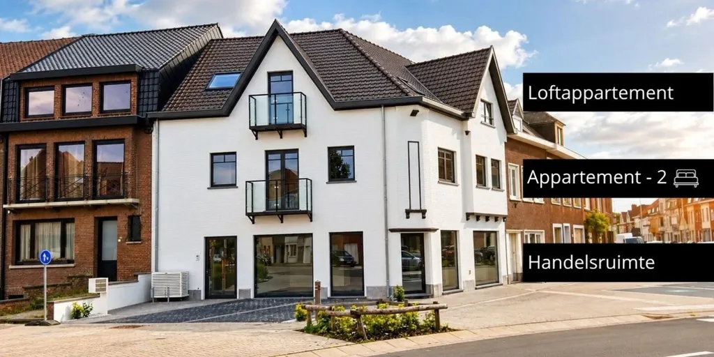 Extérieur - Appartement énergétique avec terrasse à Kortrijk