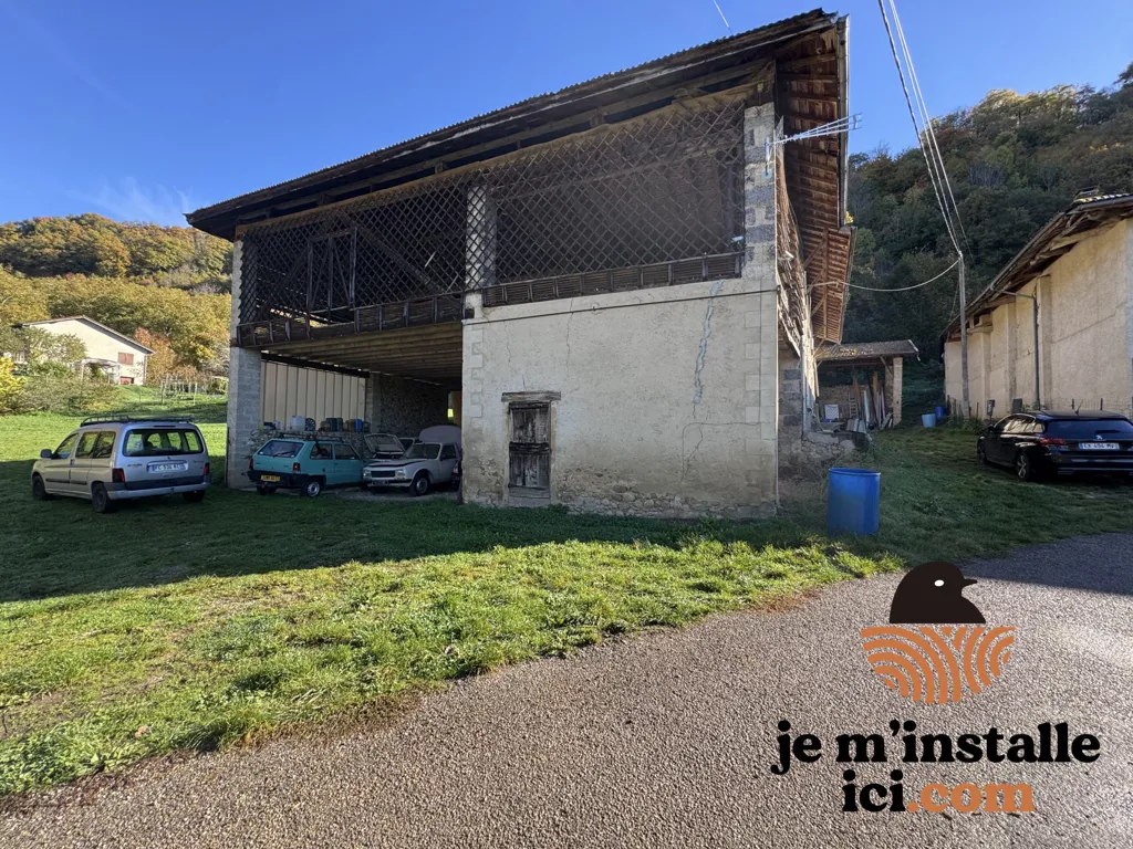 Jardin - Corps de Ferme à Rénover avec Vue Campagne à Quincieu
