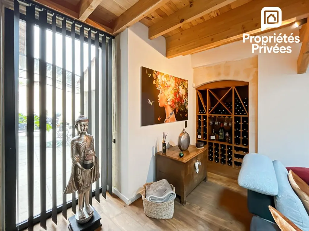 Séjour - Maison en Pierre avec Piscine à Cambes
