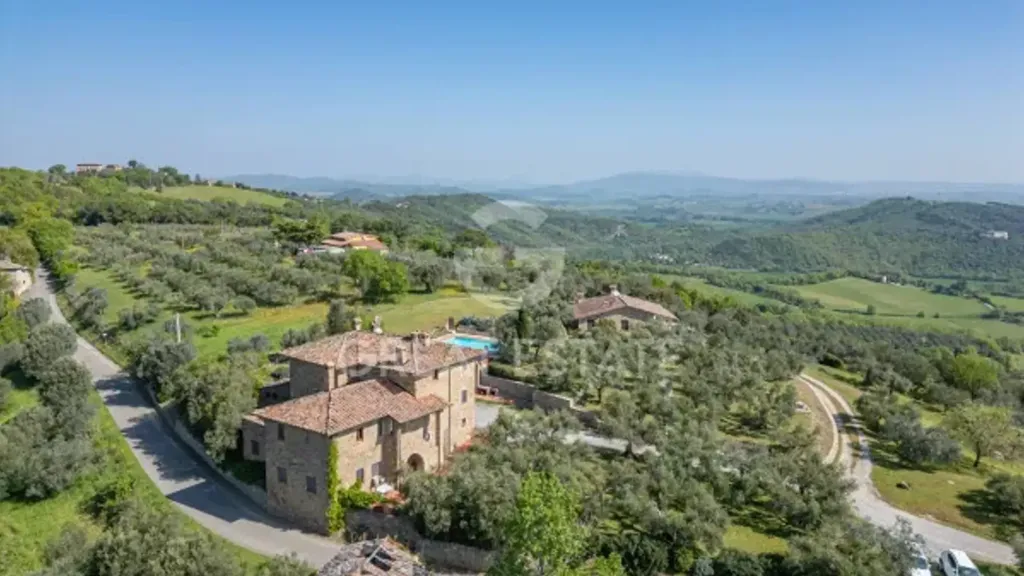 Vue aérienne - Rustic Apartment with Pool in Piegaro