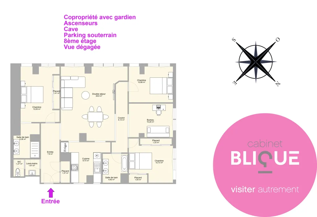 Plaan - Apartment with Panoramic View in Nancy Centre