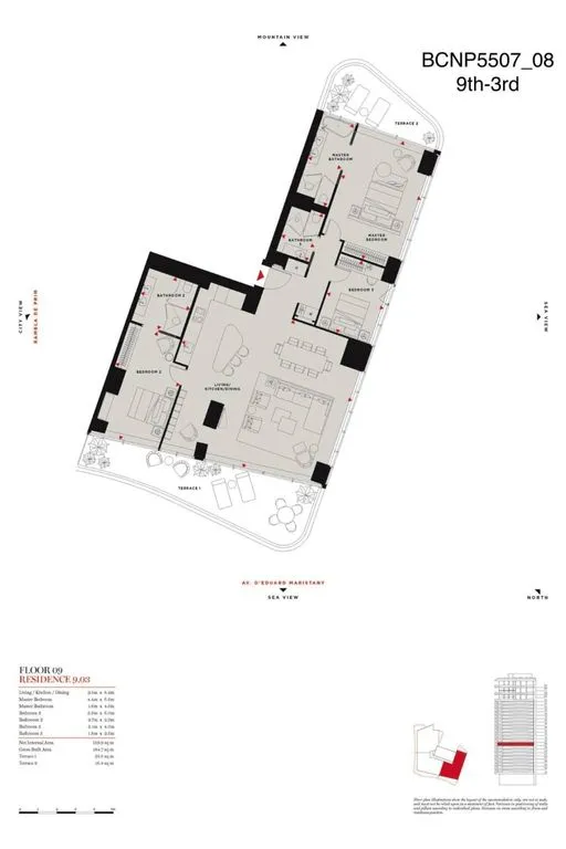 Plan - Luxury Flat with Infinity Pool in Barcelona