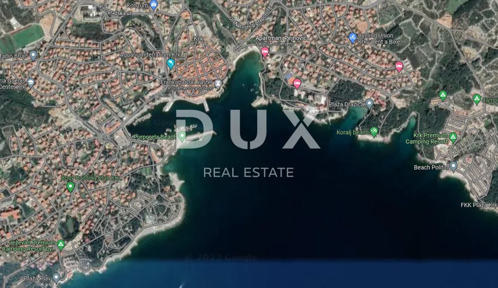 Õhuvaade - Buildable Land with Sea View in Krk Centre