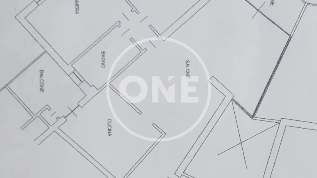 Plan - Three-Bedroom Apartment with Balcony in Rome