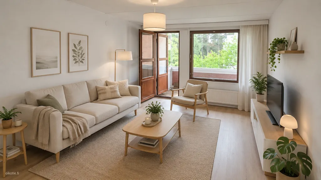 Soggiorno - Apartment with Balcony in Hakunila, Vantaa