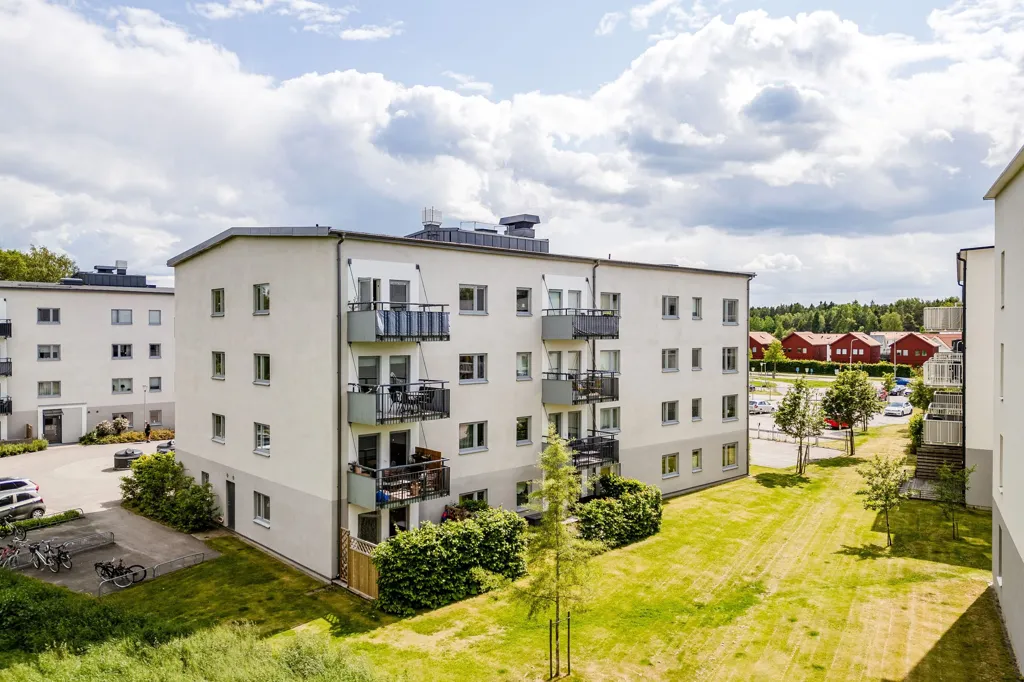 Vue aérienne - Bright Two-Bedroom with Balcony in Åkersberg