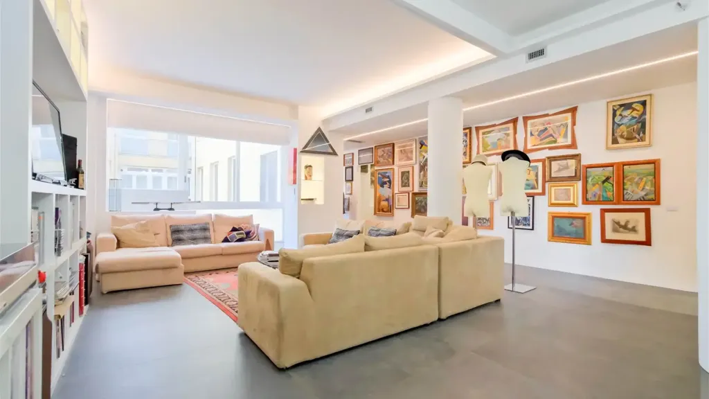 Séjour - Rustic-Style Apartment with Historic View in Florence