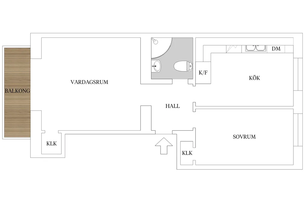 Planimetria - Two-Bedroom Flat with Balcony in Masthugget