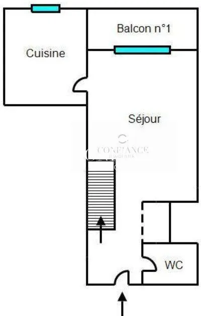 Planimetria - Chalet-Style Flat with Terraces in Auron