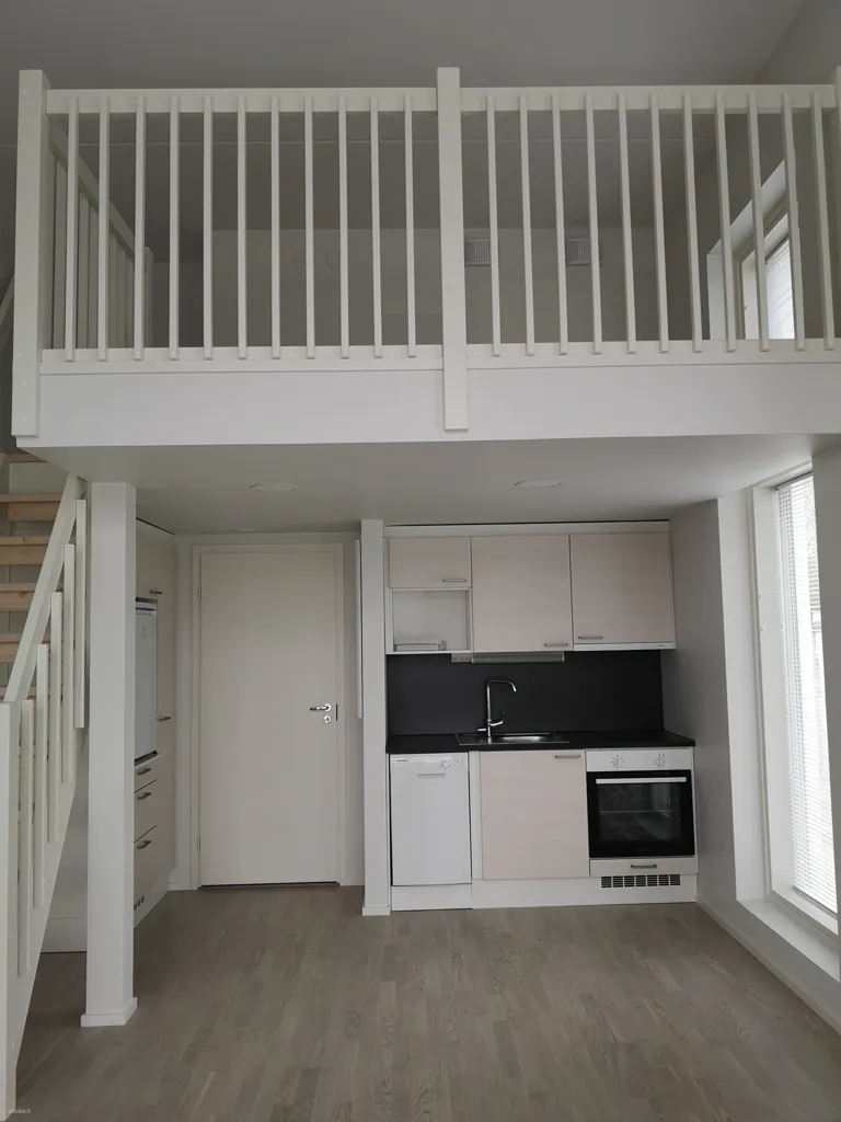 Cuisine - Loft-Style Apartment with Balcony in Tampere