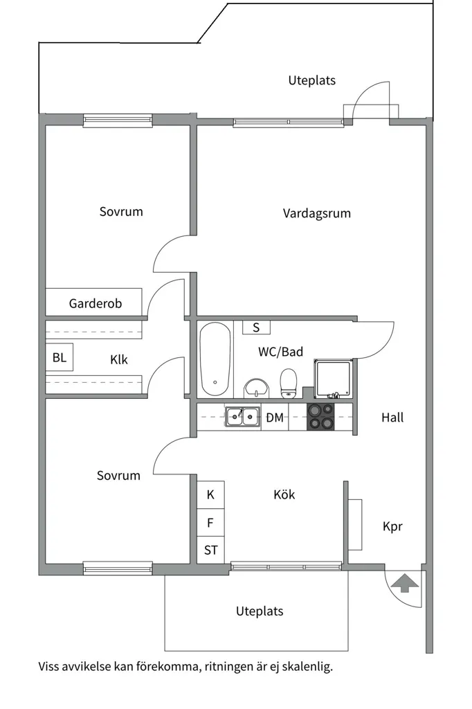 3-toaline korter asukohas Uppsala kommun