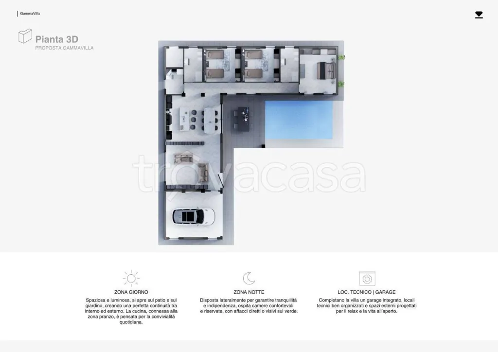 Plan - Luxury Villa with Pool in Turin
