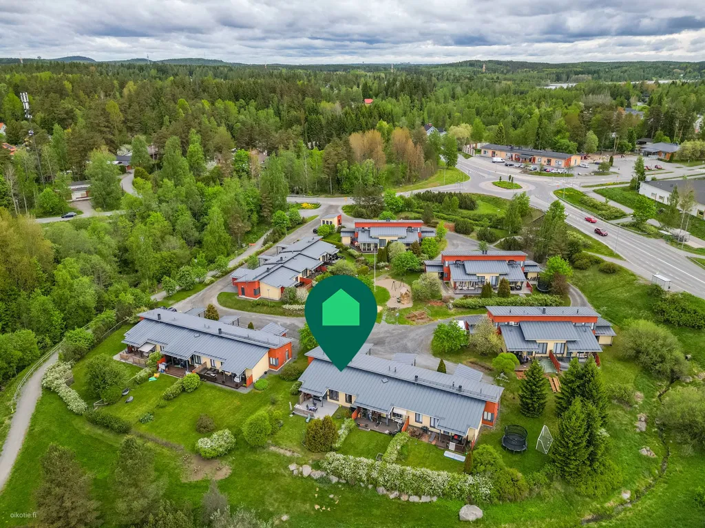 Vue aérienne - Modern Bungalow with Garden in Lempäälä