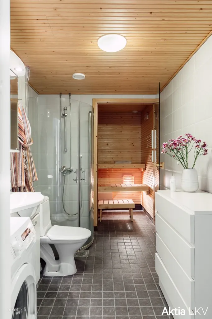 Bathrooms - Modern City Flat with West Balcony in Espoo