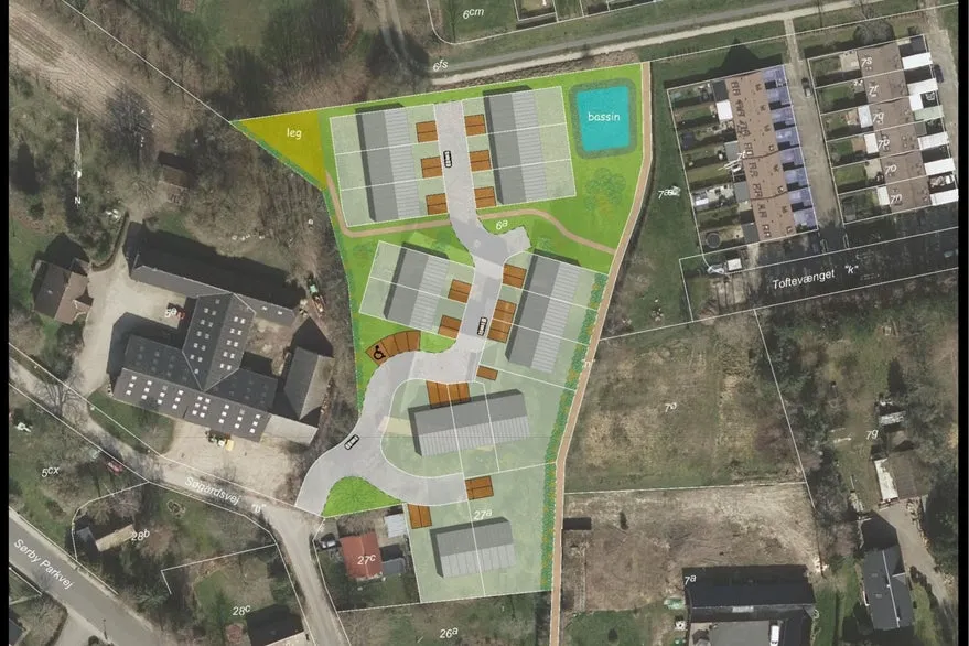 Plaan - Central Plot with 16 Homes in Sørbymagle