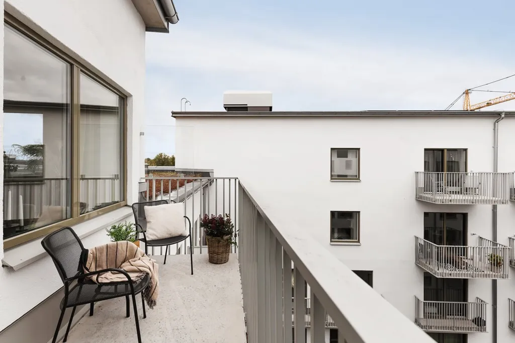 Balcon - Apartment with Balcony and Garden View in Malmö