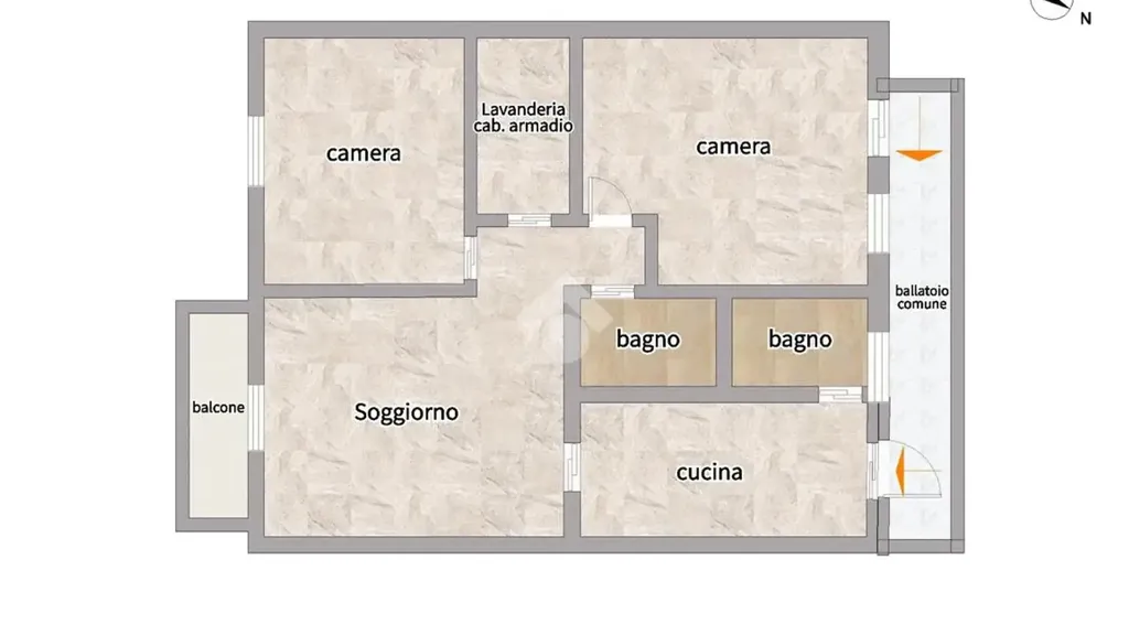 Plan - Modernised Triplex in Milan's Quiet Court