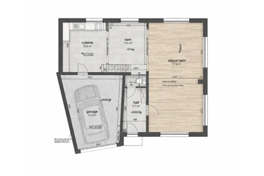 Plan - Maison à Rénover avec Permis d'Extension à Boussu