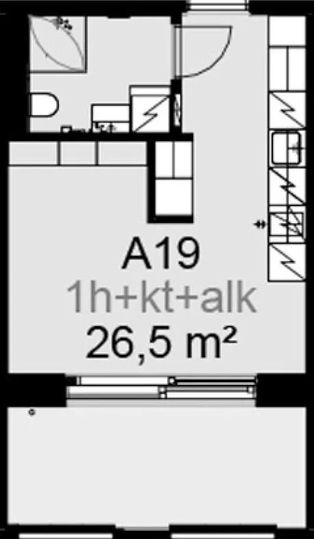 Plaan - Modern Studio Flat with Balcony in Tampere Centre