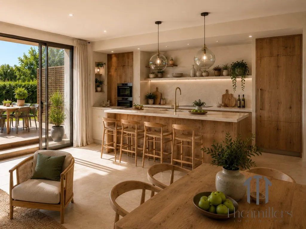 Cuisine - Villa contemporaine avec vue dégagée à Saint-Étienne-du-Grès