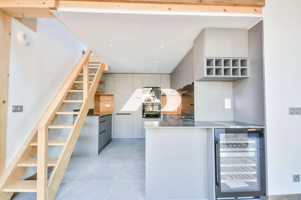 Cuisine - Appartement Luxueux avec Balcons à Morzine