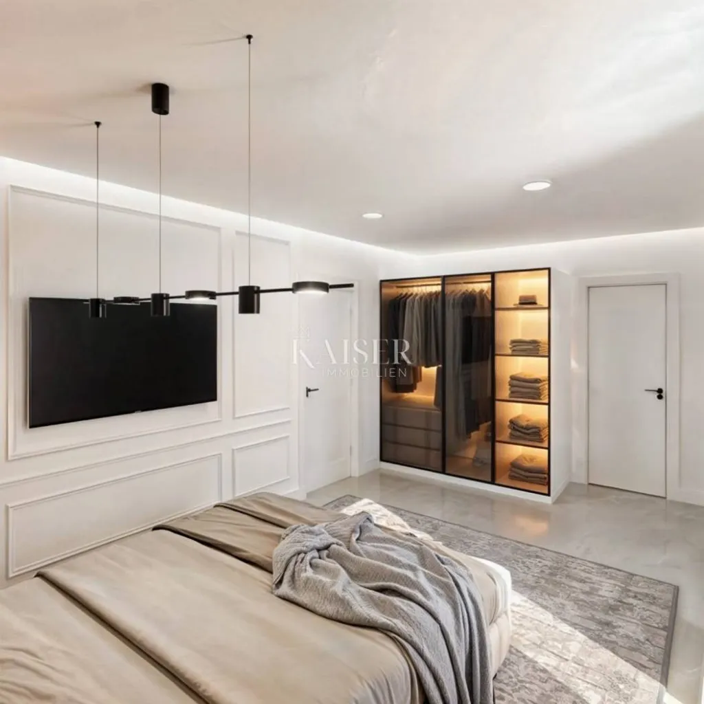 Bedrooms - Modern House with Pool in Brtonigla